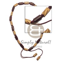 Macramie bamboo nat brown wood