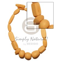 Natural wood beads dyed in