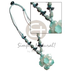 2 layer knotted aqua blue