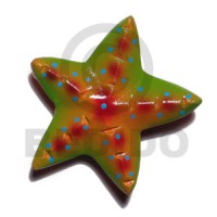 Starfish handpainted wood refrigerator magnet