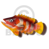 Fish handpainted wood refrigerator magnet