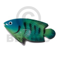 Fish handpainted wood refrigerator magnet