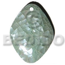 45mmx40mm diamond mint green hammershell