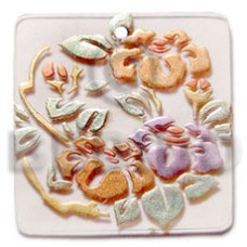 40mm square clear white resin