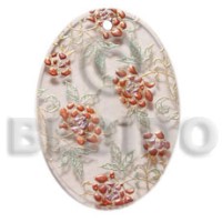 Oval 35mm clear white resin