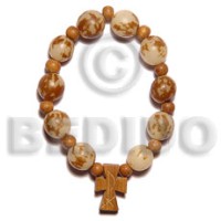 Buri seeds wood beads rosary bracelet