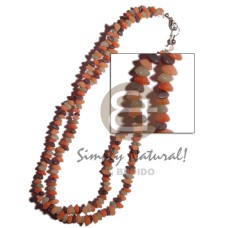 Two rows multicolored buri seed