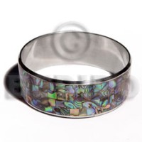 Laminated inlaid mosaic paua in