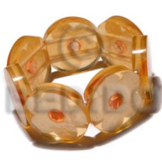 30mm round bright orange clear