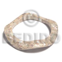 Natural kabibe shell blocking wavy