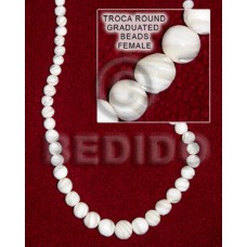 Troca round graduated beads