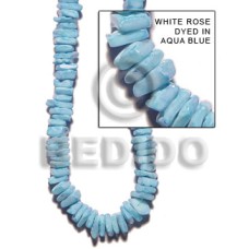 White rose dyed in aqua