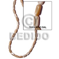 Troca natural nude oval 6mmx12mm