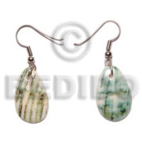 Dangling oval green shell