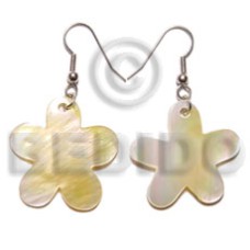 Dangling 30mm mop flower earrings