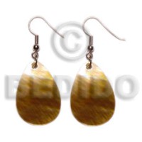 Dangling teardrop brownlip 20mmx30mm