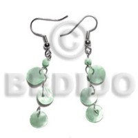 Dangling triple 10mm pastel green