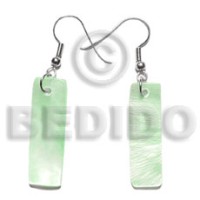 Dangling 30x10mm pastel green hammershelll