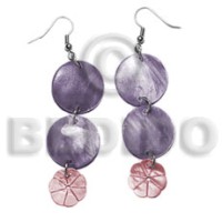 Dangling double round 20mm lavender
