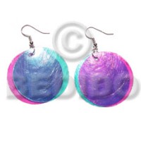 Dangling double pink aqua blue combination