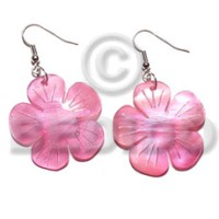 Dangling 30mmx30mm pink flower hammershell