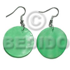 Dangling 20mm round mint green