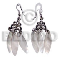 Dangling 30mmx10mm kabibe shells in