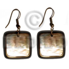 Dangling 30mmx30mm square brownlip