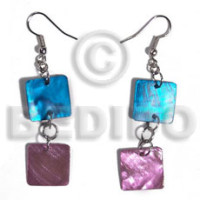 Dangling double 15mm square hammershell