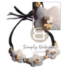 Braided black satin cord