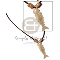 Leather thong fishbone hammershell