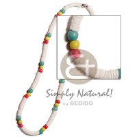 White clam heishe red yellogreen