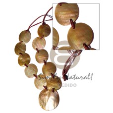 10 pcs. 35mm round brownlip