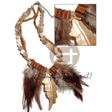 3 layers horn beads and