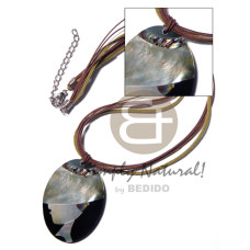 Subdued yellow leather thong