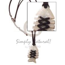 Fishbone hammershell black leather