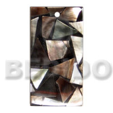Flat30mmx15mm rectangle black