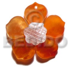 Orange 40mm hammershell flower