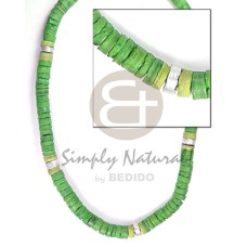 7-8mm coco heishe in green
