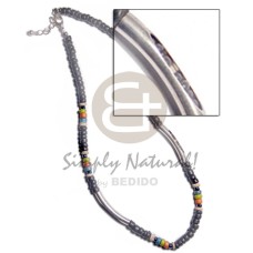 4-5mm coco pokalet gray light green orange aqua