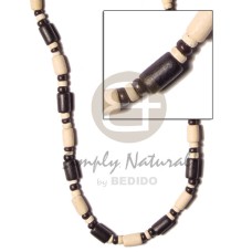 Black white wood tube coco