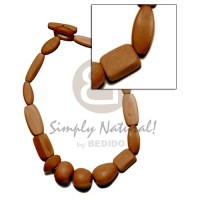 Natural wood beads dyed in