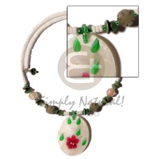 3-4mm white clam wire choker