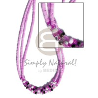 3 rows lilac coco heishe