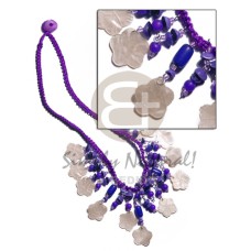 Violet macrame dangling 15mm