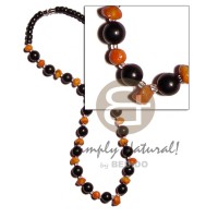 Black round buri beads
