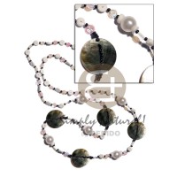 40 in. floating white rainbow sequins glass