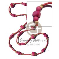 Pink wood beads in 2-3mm