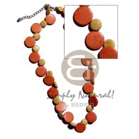 Single row orange natural white coco