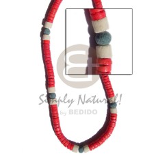 8mm red orange coco heishe